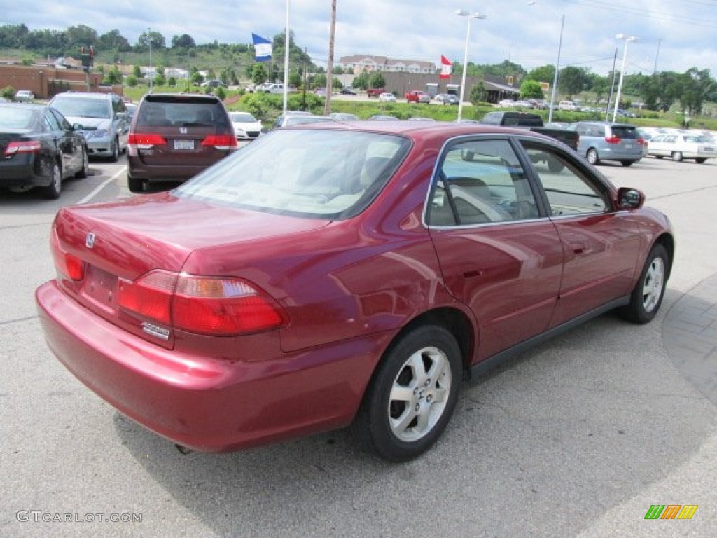 2000 Accord SE Sedan - Ruby Red Pearl / Ivory photo #8