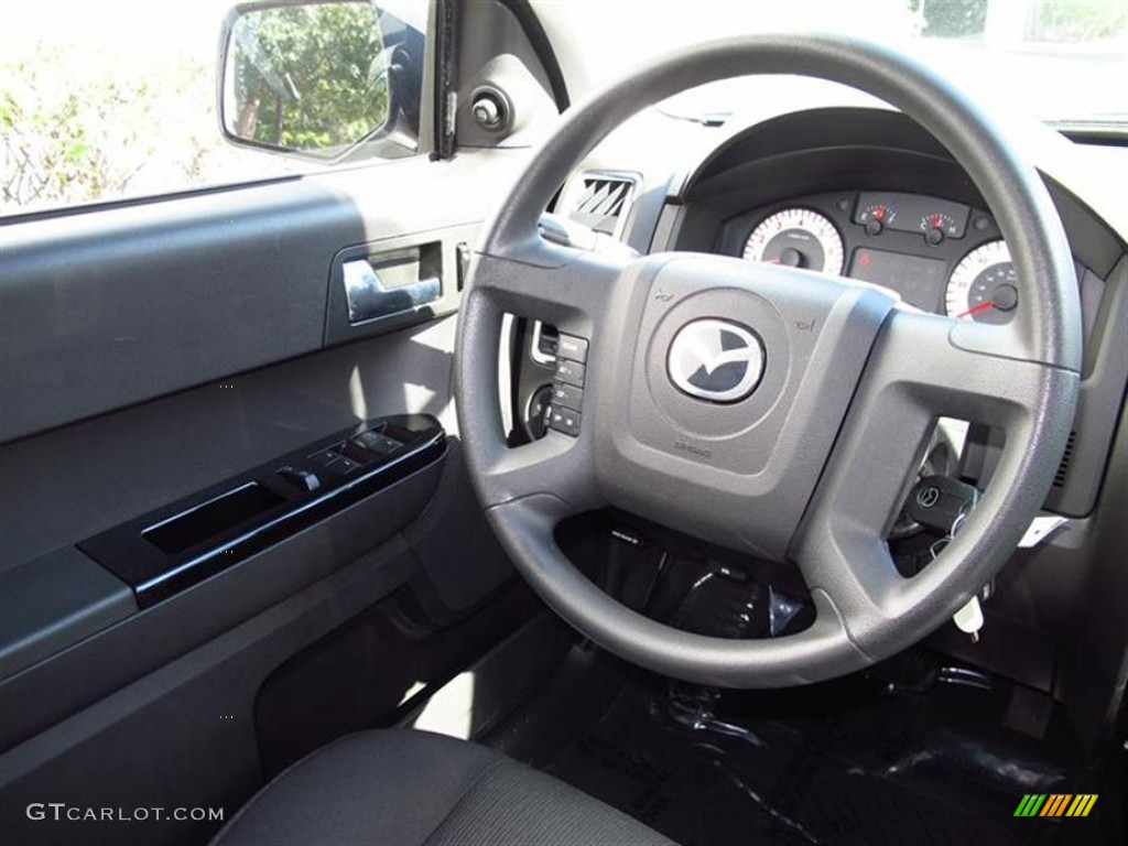 2008 Mazda Tribute i Sport Charcoal Black Steering Wheel Photo #50850742