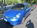 2008 Vivid Blue Pearl Honda Fit Hatchback  photo #4