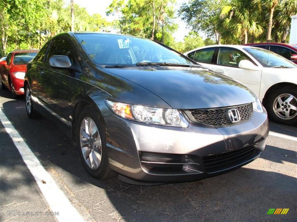 2009 Civic EX Coupe - Polished Metal Metallic / Gray photo #1