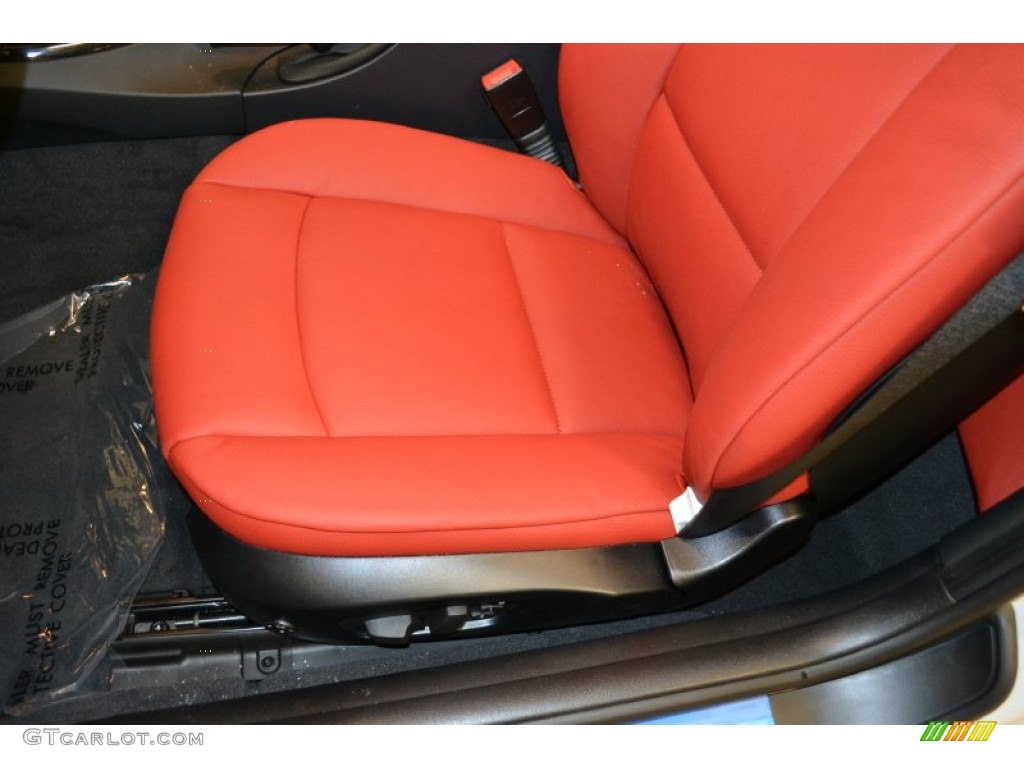 Coral Red/Black Dakota Leather Interior 2011 BMW 3 Series 328i Convertible Photo #50852479