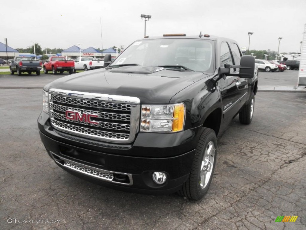 Onyx Black 2011 GMC Sierra 2500HD Denali Crew Cab 4x4 Exterior Photo #50852653