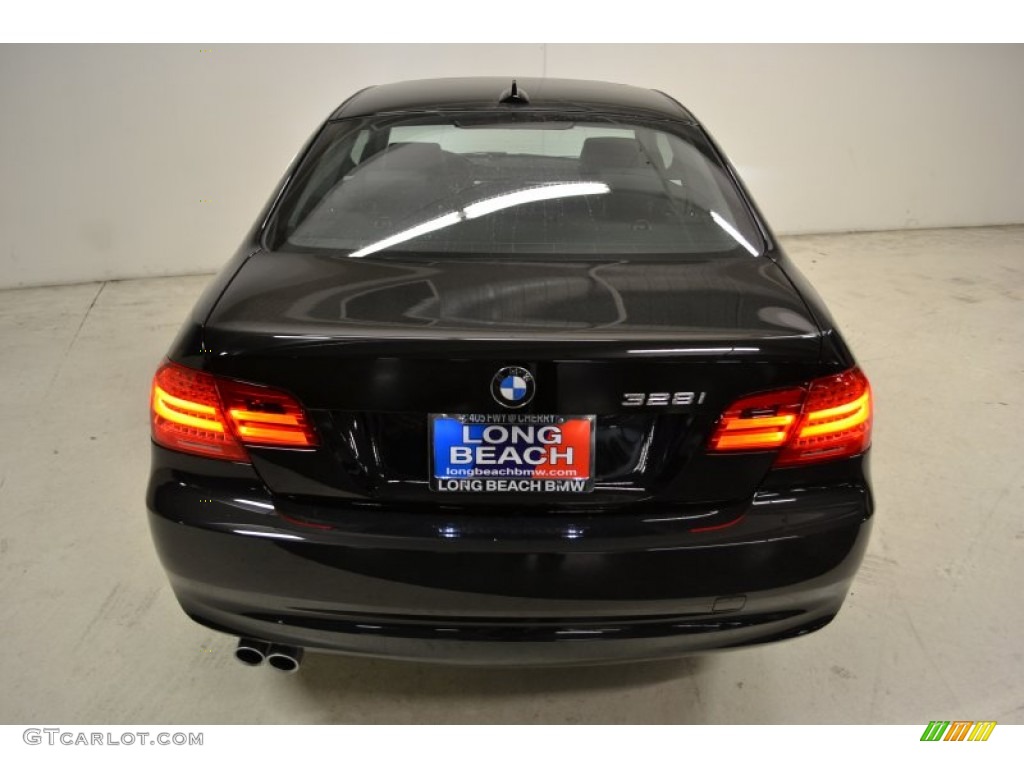 2011 3 Series 328i Coupe - Jet Black / Black photo #6