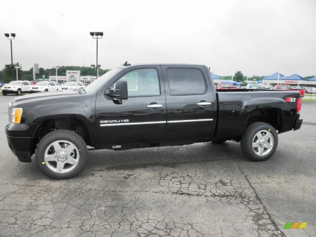 Onyx Black 2011 GMC Sierra 2500HD Denali Crew Cab 4x4 Exterior Photo #50852674