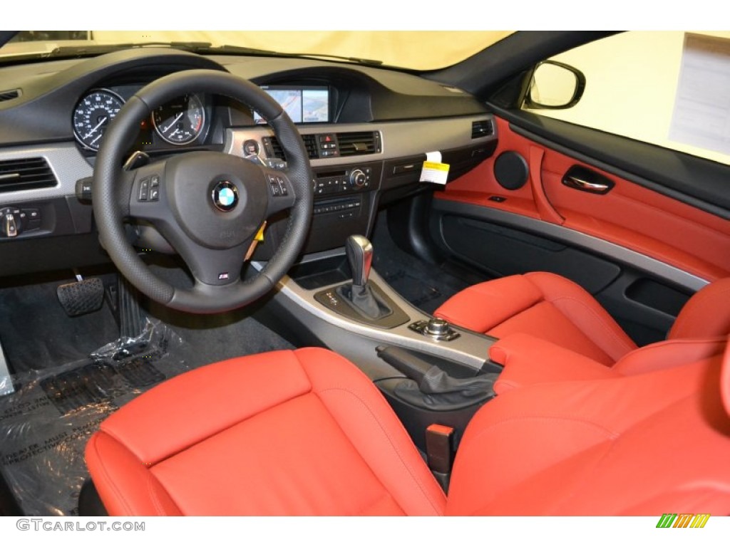 Coral Red Black Dakota Leather Interior 2011 Bmw 3 Series