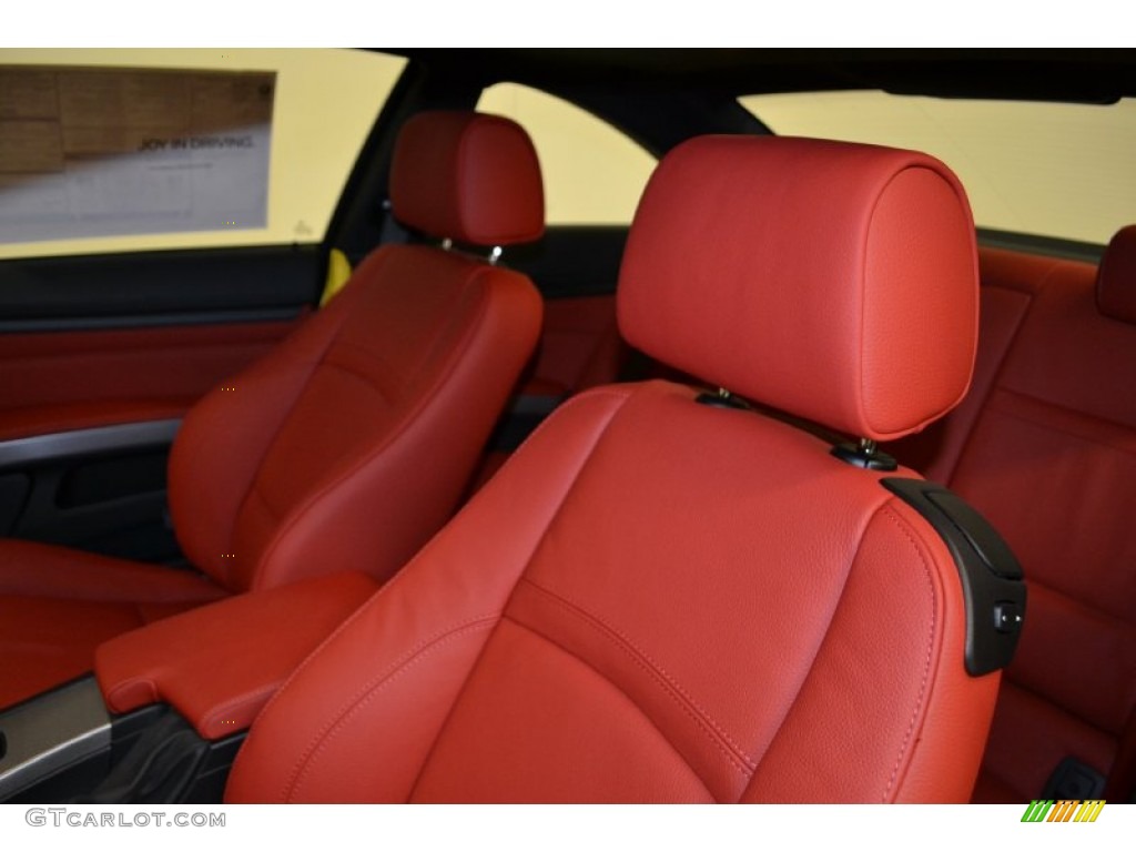 Coral Red/Black Dakota Leather Interior 2011 BMW 3 Series 328i Coupe Photo #50853571