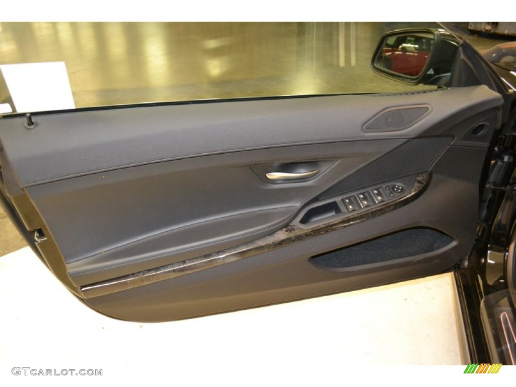 2012 BMW 6 Series 650i Convertible Black Nappa Leather Door Panel Photo #50855401