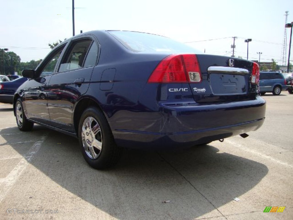 2003 Civic LX Sedan - Eternal Blue Pearl / Gray photo #5