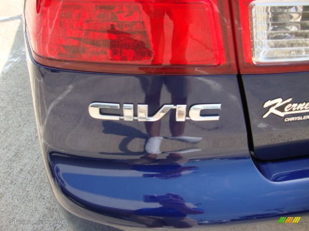 2003 Civic LX Sedan - Eternal Blue Pearl / Gray photo #32