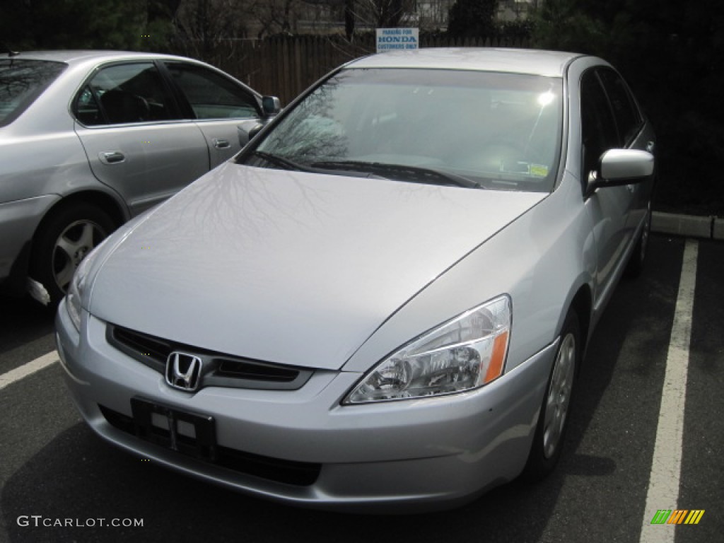 2003 Accord LX V6 Sedan - Satin Silver Metallic / Black photo #3