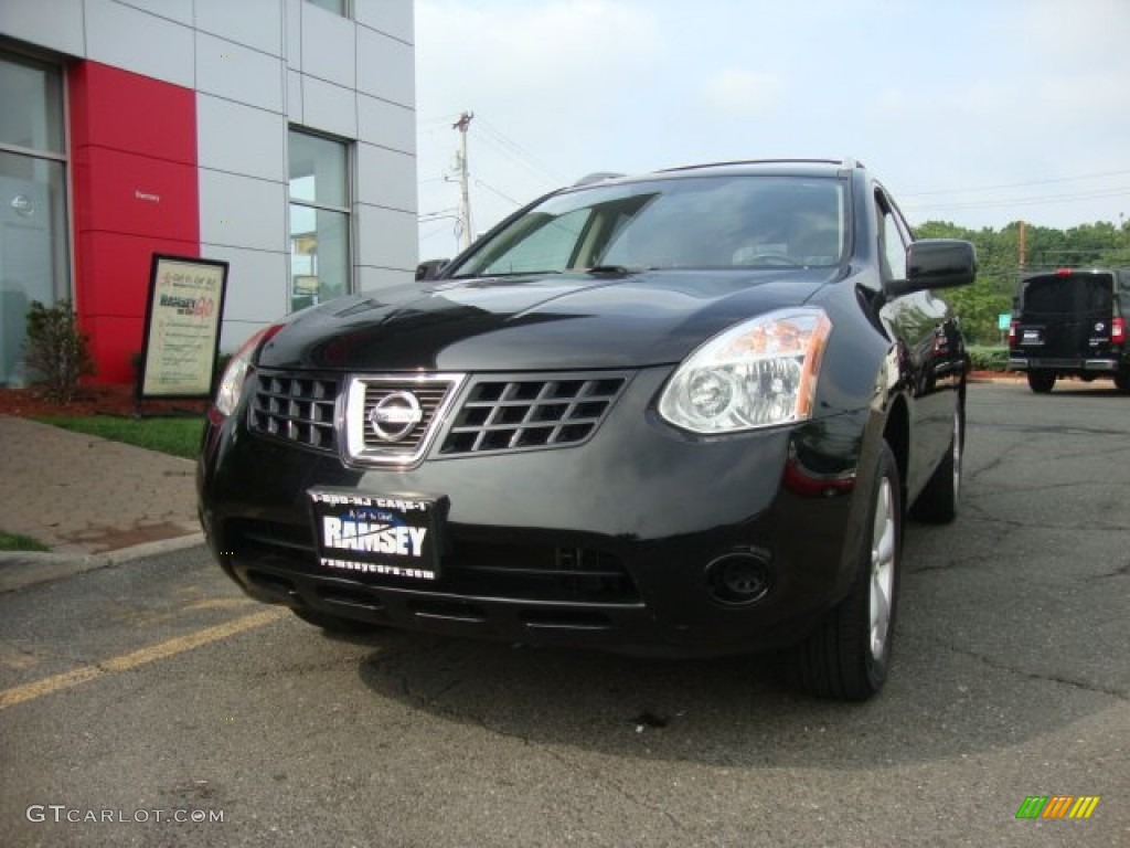 2008 Rogue SL AWD - Wicked Black / Gray photo #1