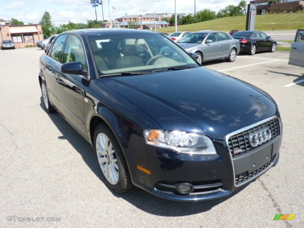 2008 A4 2.0T S-Line Sedan - Deep Sea Blue Pearl Effect / Beige photo #7