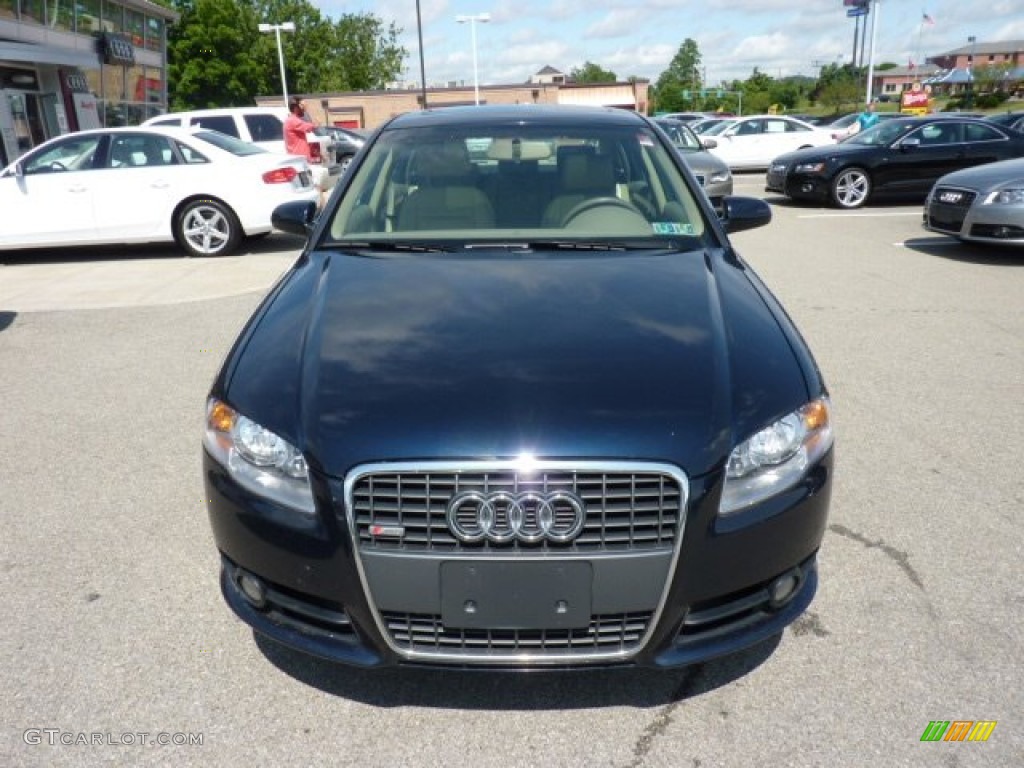 2008 A4 2.0T S-Line Sedan - Deep Sea Blue Pearl Effect / Beige photo #8