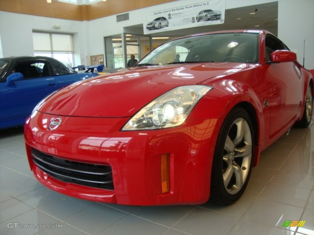 2008 350Z Touring Coupe - Nogaro Red / Charcoal photo #1