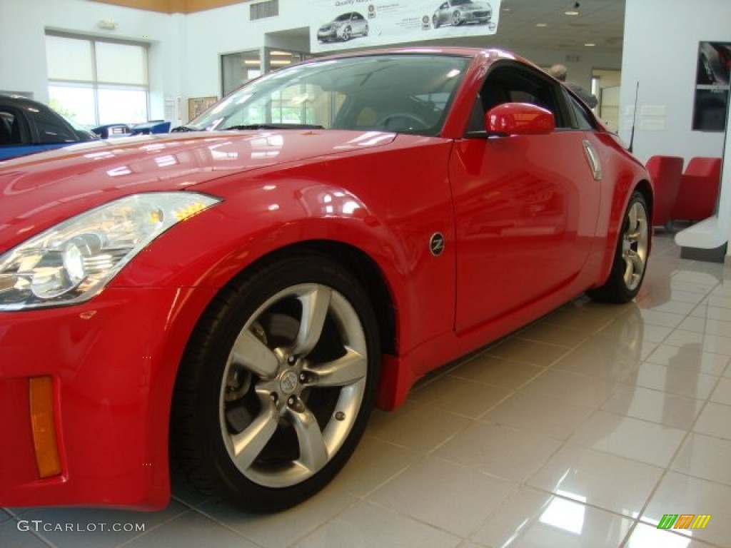 2008 350Z Touring Coupe - Nogaro Red / Charcoal photo #3