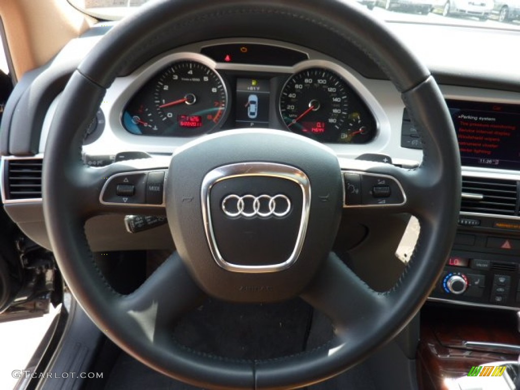 2010 Audi A6 3.0 TFSI quattro Sedan Amaretto/Black Steering Wheel Photo #50862571