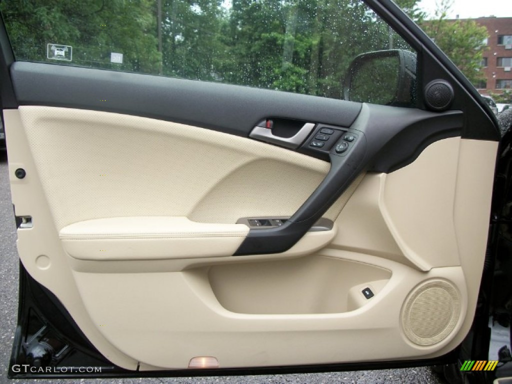 2009 TSX Sedan - Crystal Black Pearl / Parchment photo #8