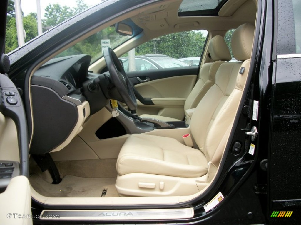 2009 TSX Sedan - Crystal Black Pearl / Parchment photo #11