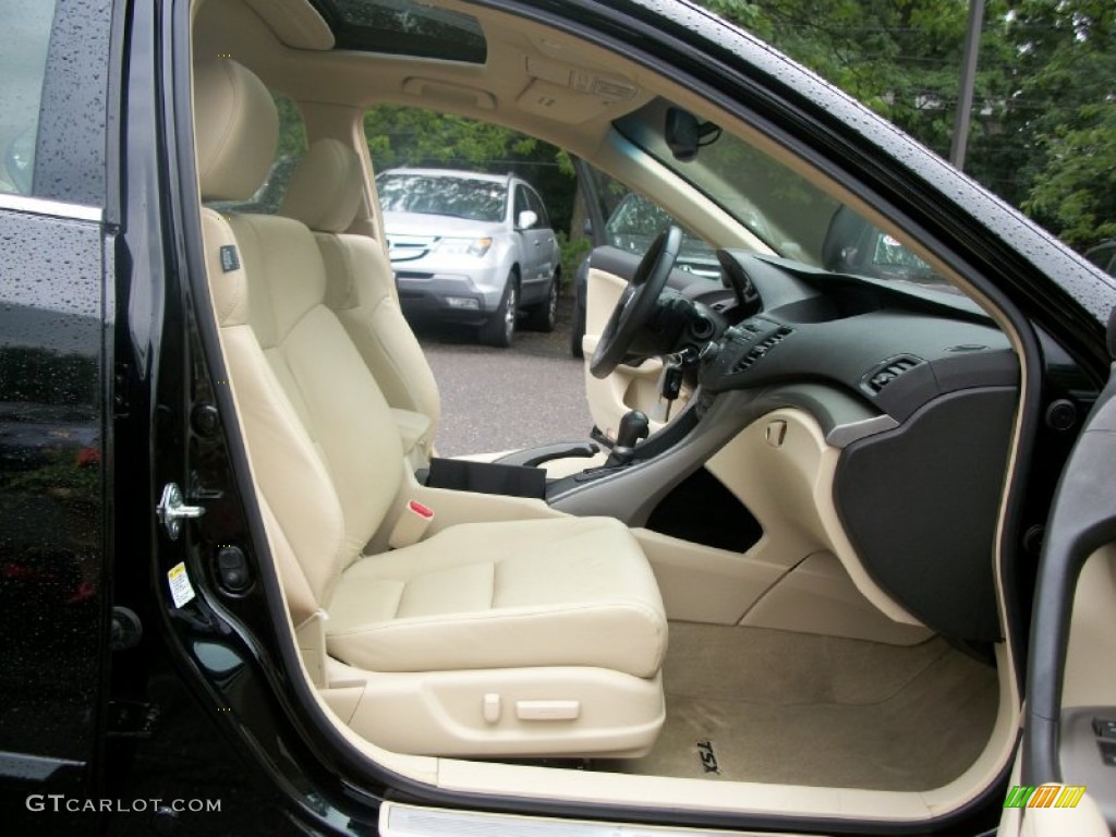 2009 TSX Sedan - Crystal Black Pearl / Parchment photo #12