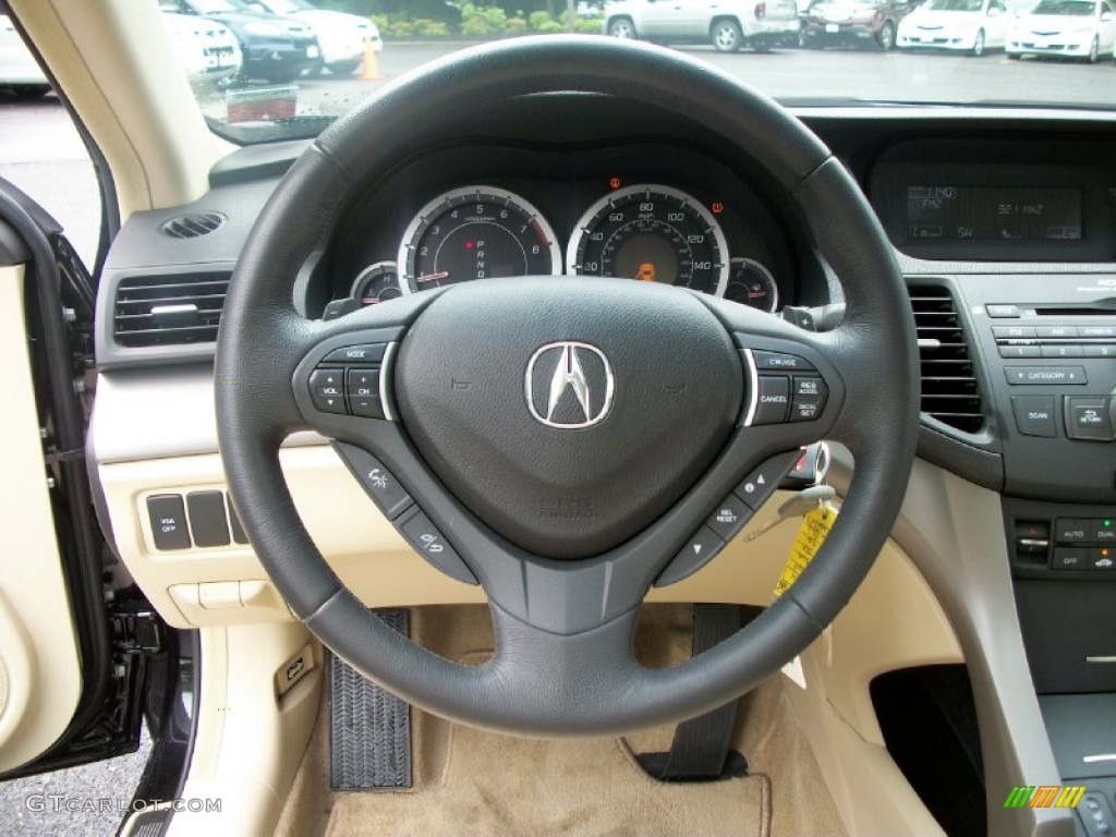 2009 TSX Sedan - Crystal Black Pearl / Parchment photo #15