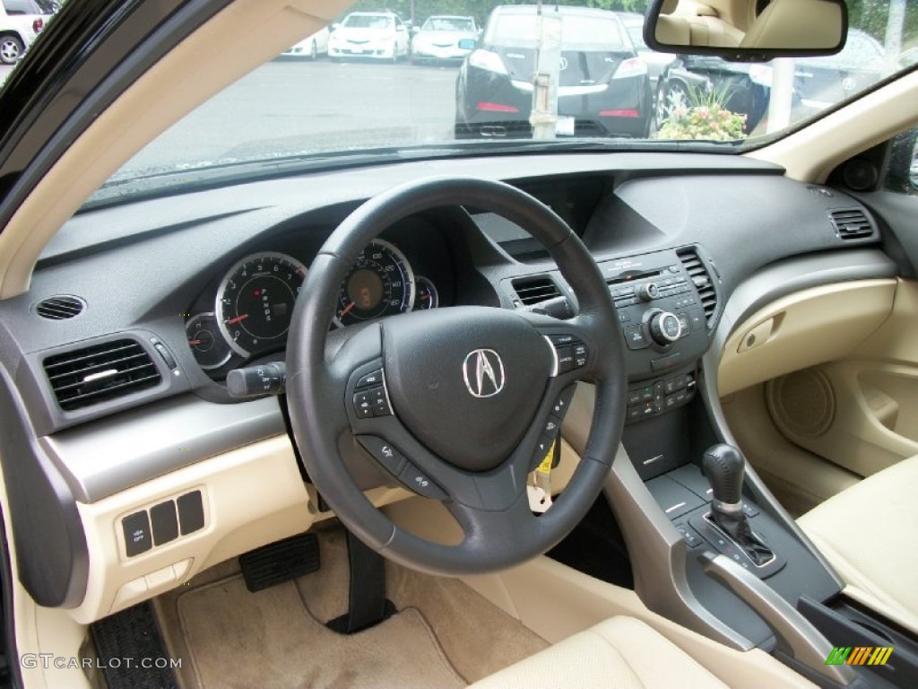 2009 TSX Sedan - Crystal Black Pearl / Parchment photo #16