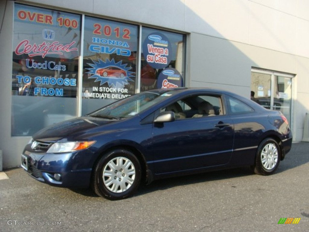 2006 Civic DX Coupe - Royal Blue Pearl / Gray photo #1