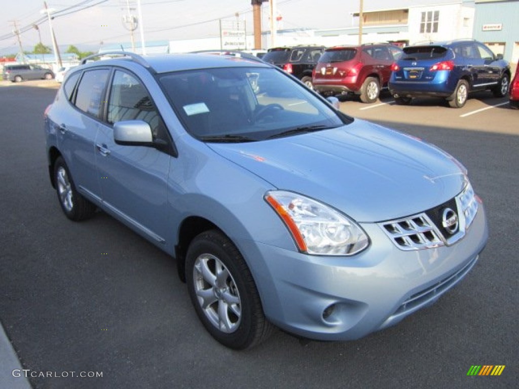2011 Rogue SV AWD - Frosted Steel Metallic / Black photo #11