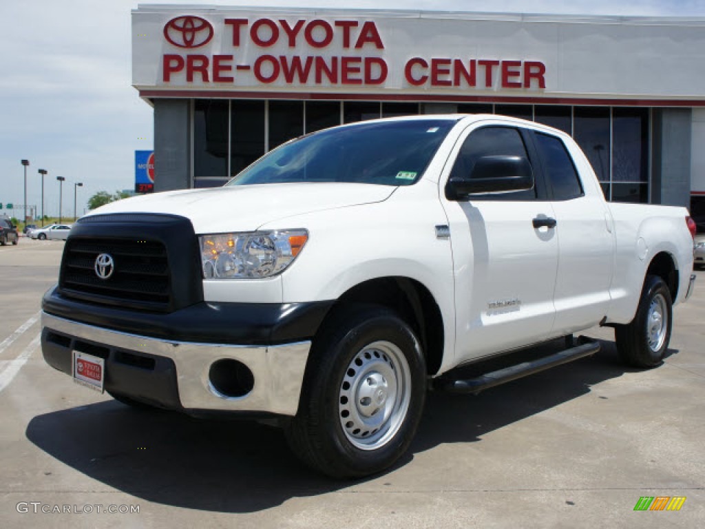 2008 Tundra Double Cab - Super White / Graphite Gray photo #1