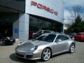 2011 Platinum Silver Metallic Porsche 911 Carrera 4S Coupe  photo #1