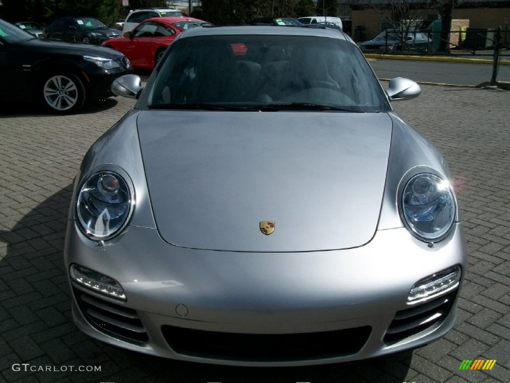 2011 911 Carrera 4S Coupe - Platinum Silver Metallic / Black photo #2