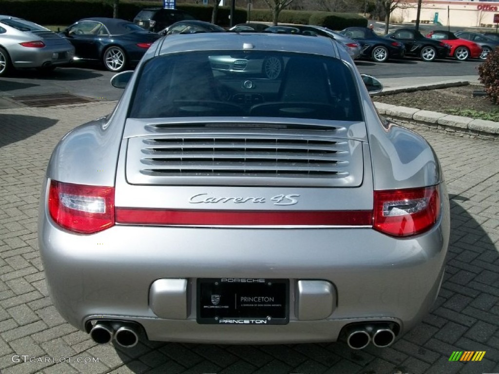 2011 911 Carrera 4S Coupe - Platinum Silver Metallic / Black photo #6