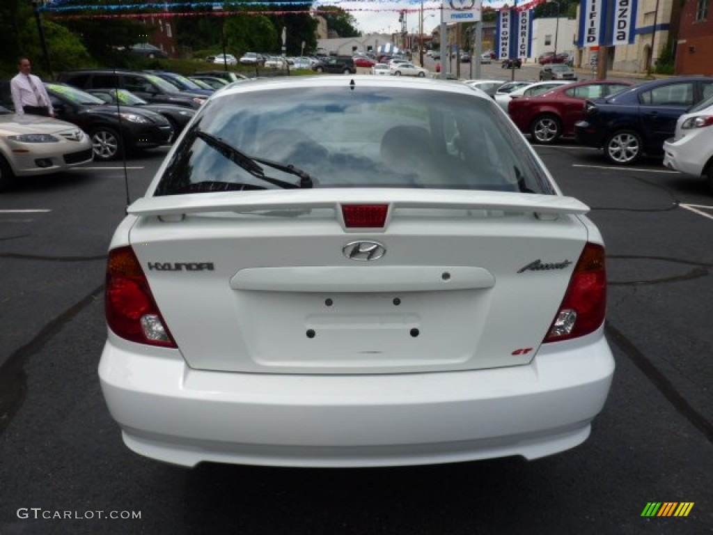 2003 Accent GT Coupe - Noble White / Gray photo #4