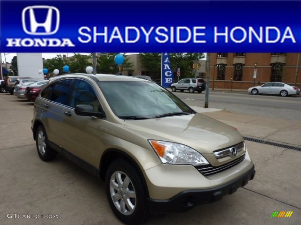 2009 CR-V EX 4WD - Borrego Beige Metallic / Ivory photo #6