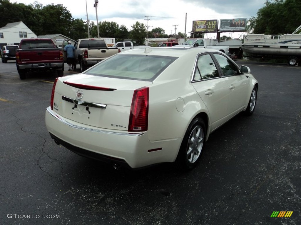 2009 CTS 4 AWD Sedan - White Diamond Tri-Coat / Cashmere/Cocoa photo #3