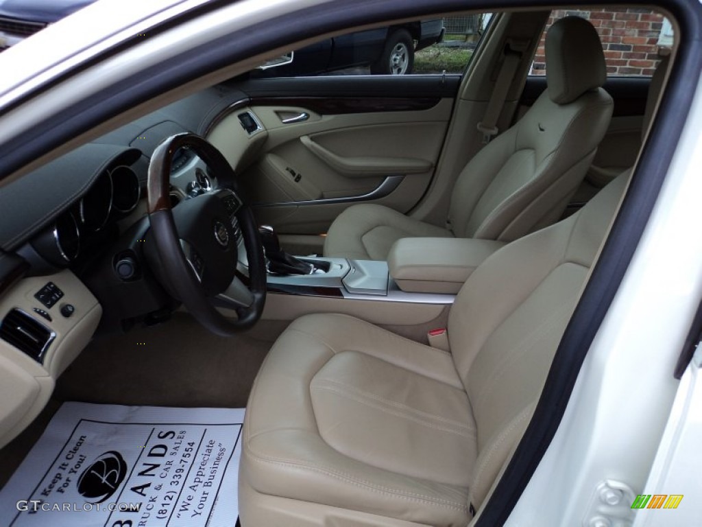 2009 CTS 4 AWD Sedan - White Diamond Tri-Coat / Cashmere/Cocoa photo #6