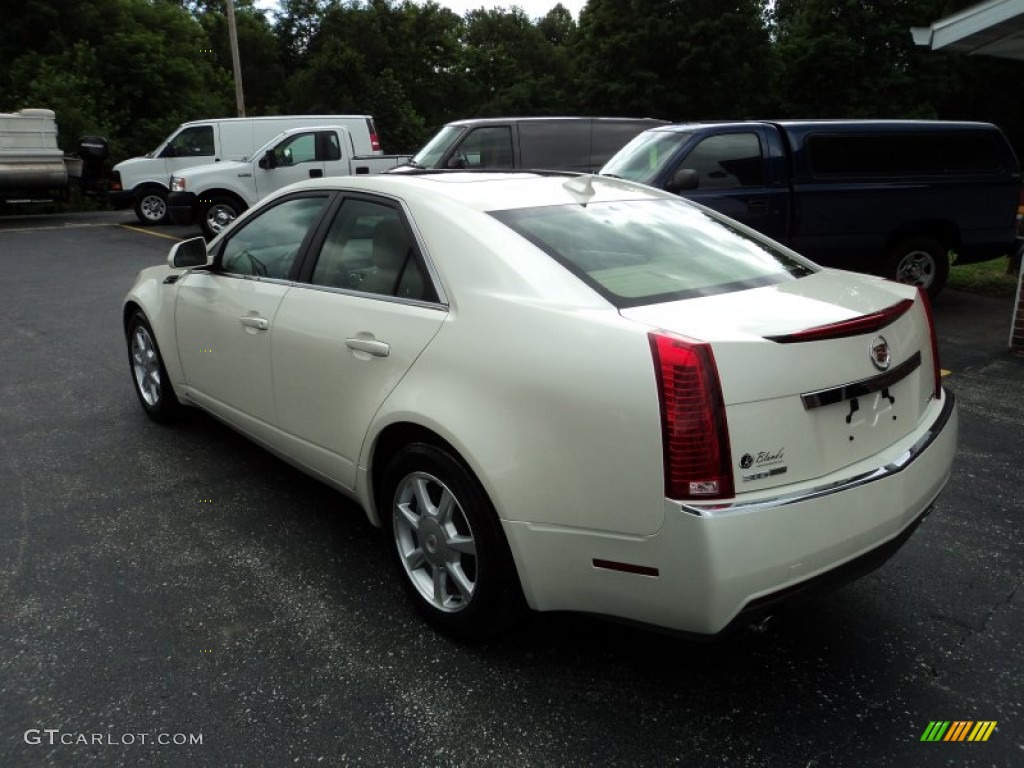 2009 CTS 4 AWD Sedan - White Diamond Tri-Coat / Cashmere/Cocoa photo #30