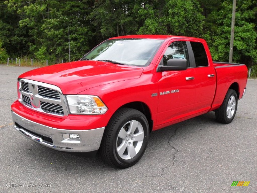 2011 Ram 1500 Big Horn Quad Cab - Flame Red / Dark Slate Gray/Medium Graystone photo #1