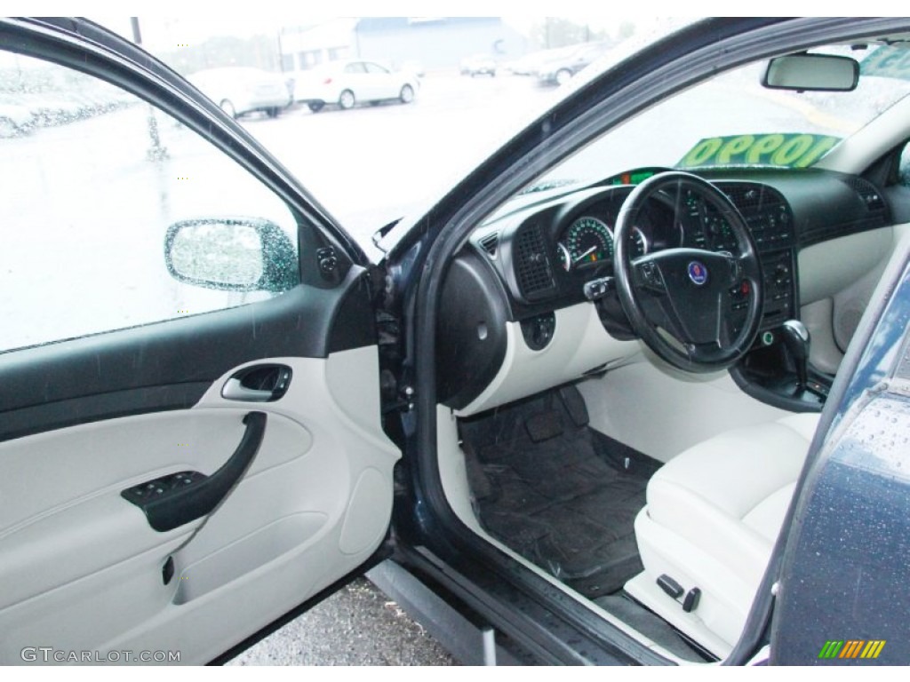 Parchment Interior 2005 Saab 9-3 Linear Sport Sedan Photo #50877485