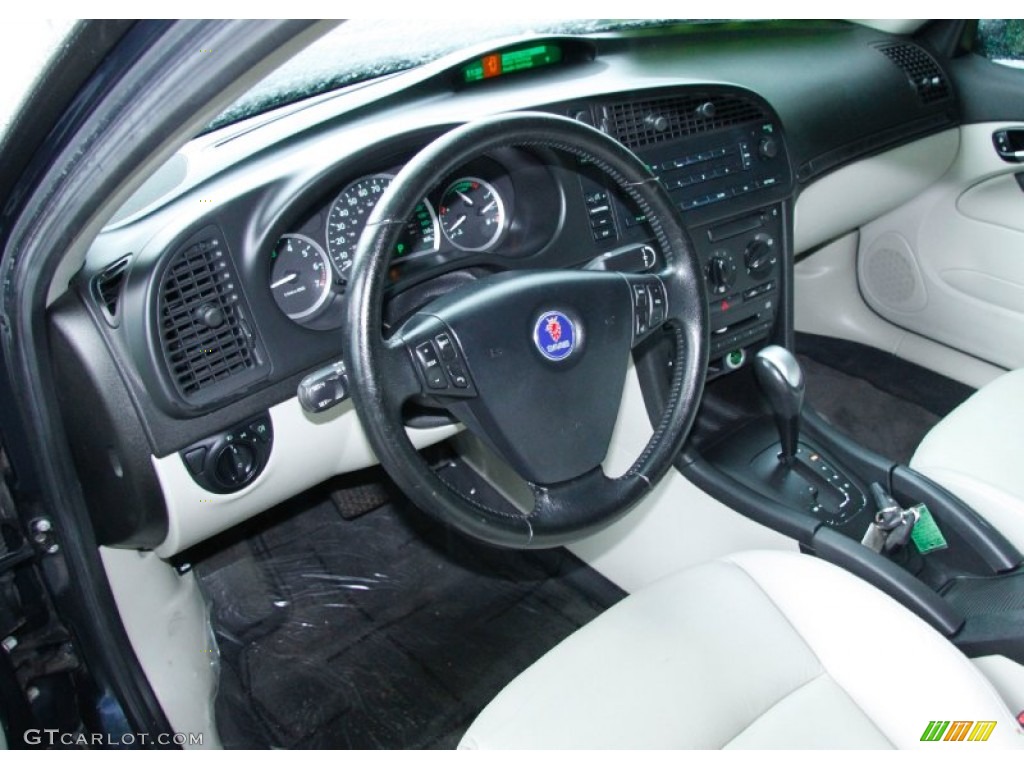 Parchment Interior 2005 Saab 9-3 Linear Sport Sedan Photo #50877502