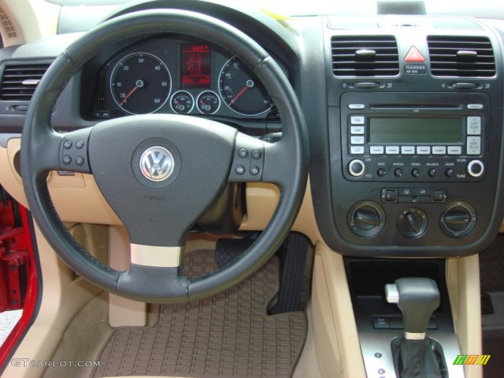 2009 Jetta TDI Sedan - Salsa Red / Pure Beige photo #11