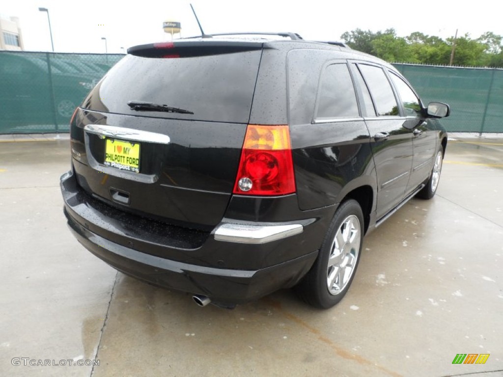 2008 Pacifica Limited - Brilliant Black Crystal Pearlcoat / Pastel Slate Gray photo #3