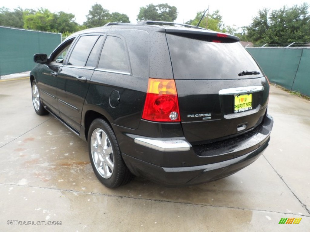 2008 Pacifica Limited - Brilliant Black Crystal Pearlcoat / Pastel Slate Gray photo #5