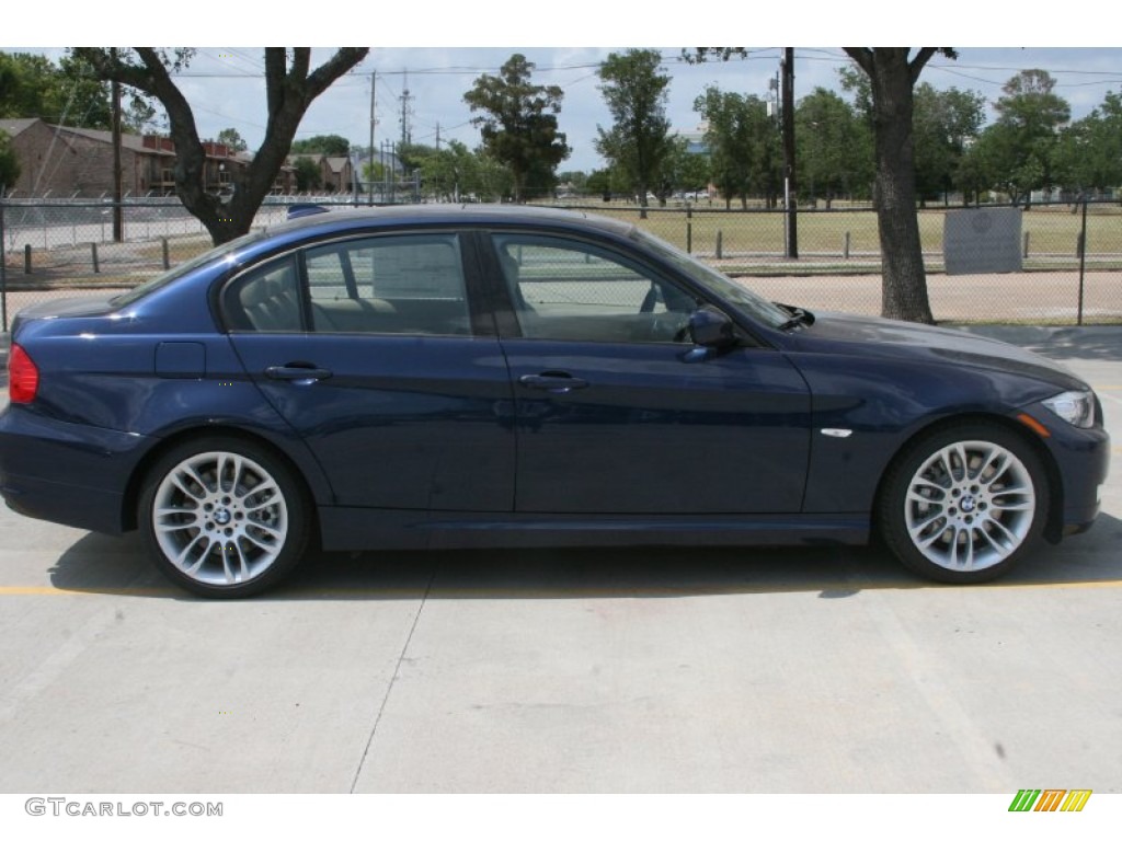 2011 3 Series 335d Sedan - Deep Sea Blue Metallic / Beige Dakota Leather photo #4