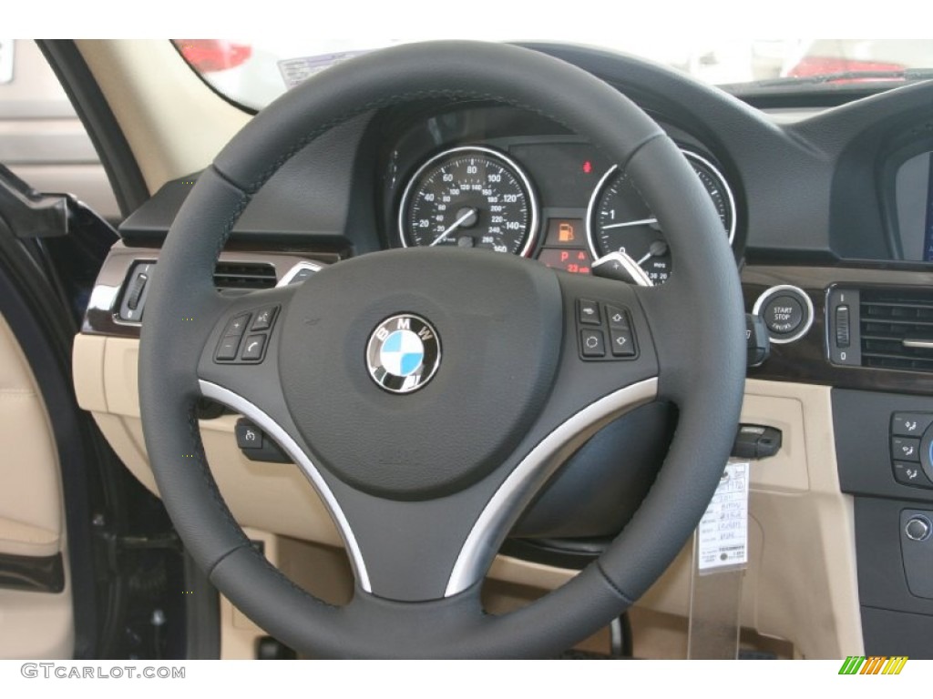 2011 3 Series 335d Sedan - Deep Sea Blue Metallic / Beige Dakota Leather photo #10