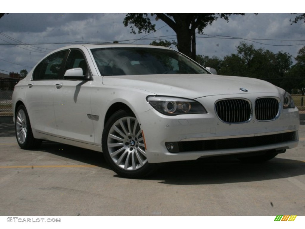 2012 7 Series 750Li Sedan - Mineral White Metallic / Oyster/Black photo #1