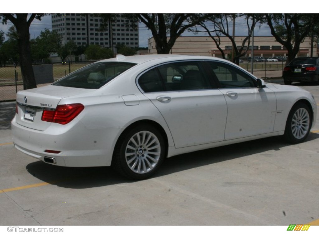 2012 7 Series 750Li Sedan - Mineral White Metallic / Oyster/Black photo #7