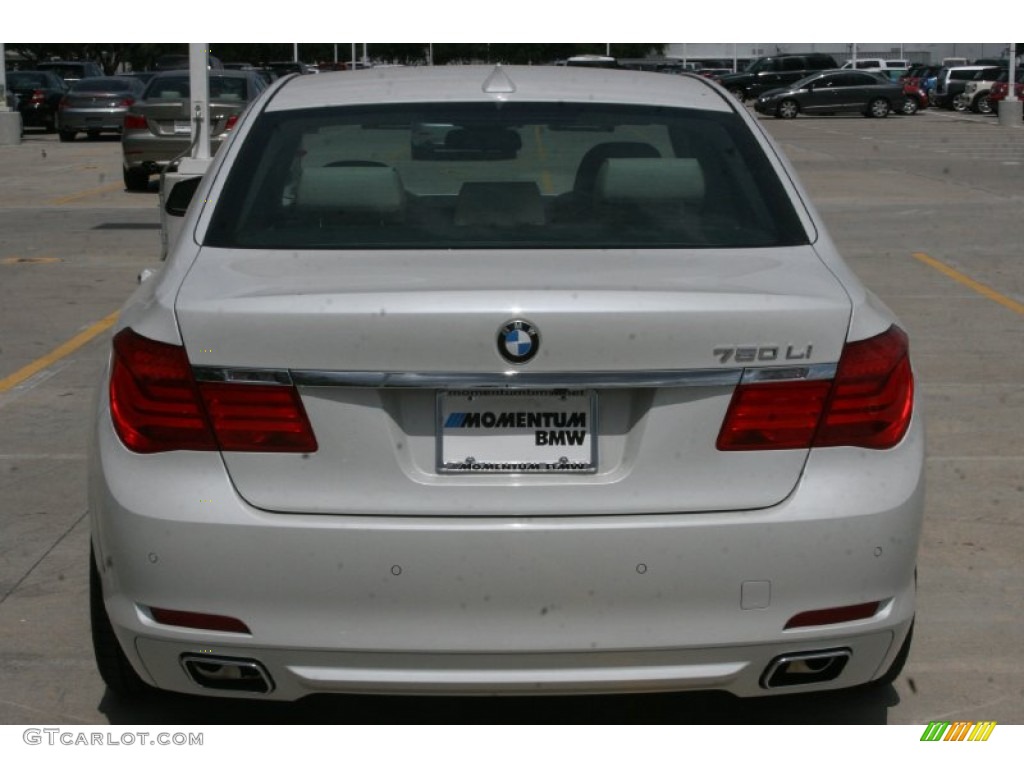 2012 7 Series 750Li Sedan - Mineral White Metallic / Oyster/Black photo #8