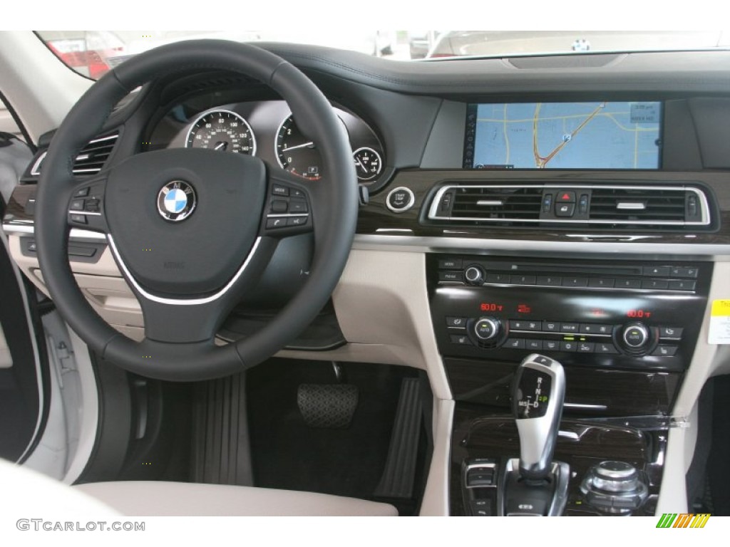 2012 7 Series 750Li Sedan - Mineral White Metallic / Oyster/Black photo #9
