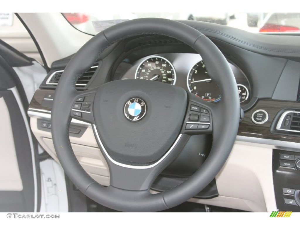 2012 7 Series 750Li Sedan - Mineral White Metallic / Oyster/Black photo #10