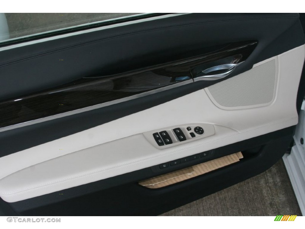 2012 7 Series 750Li Sedan - Mineral White Metallic / Oyster/Black photo #14
